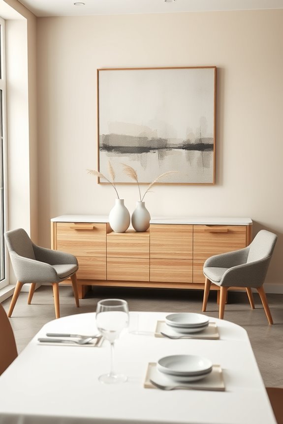elegant minimalist buffet design