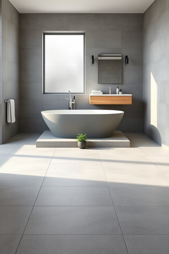 elegant minimalist gray tiles