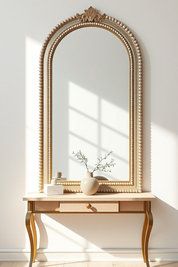 elegant mirror beaded trim