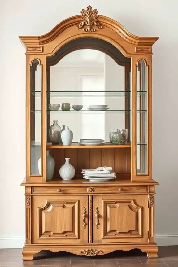 elegant mirrored hutch upgrade