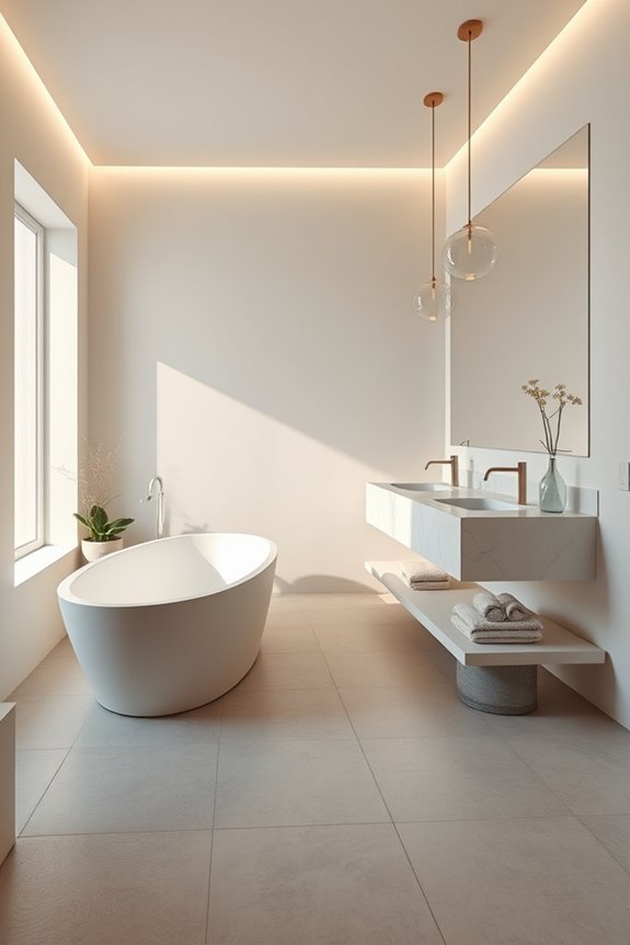elegant modern bathroom lighting