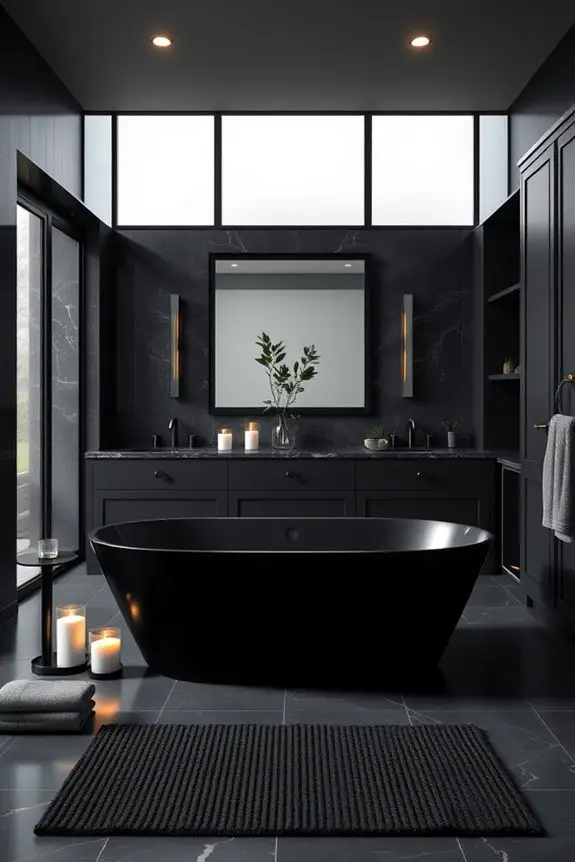 elegant monochromatic bath design