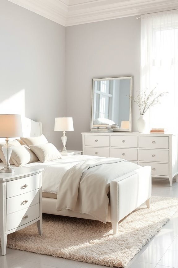 elegant monochrome bedroom design