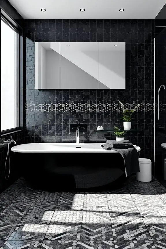 elegant monochrome tile designs