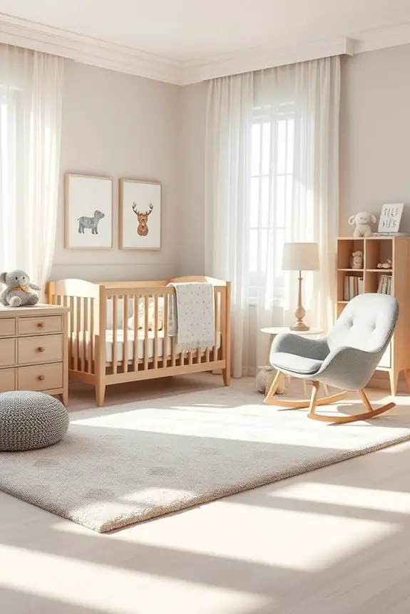 elegant neutral nursery design