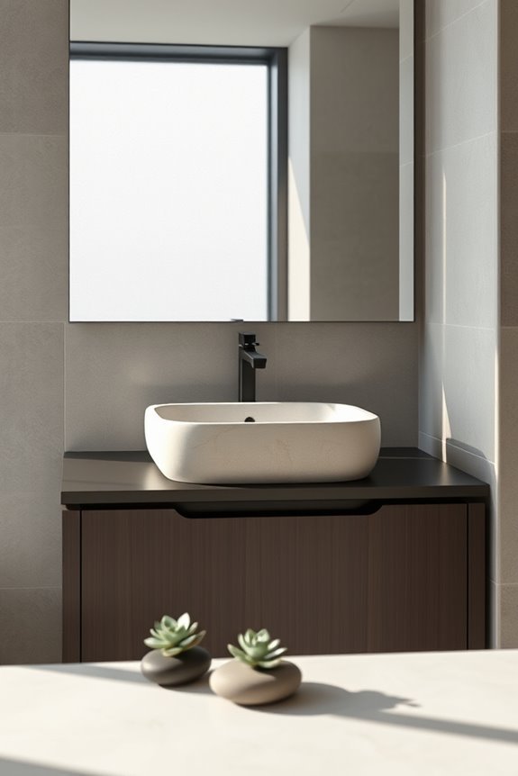elegant neutral stone sinks