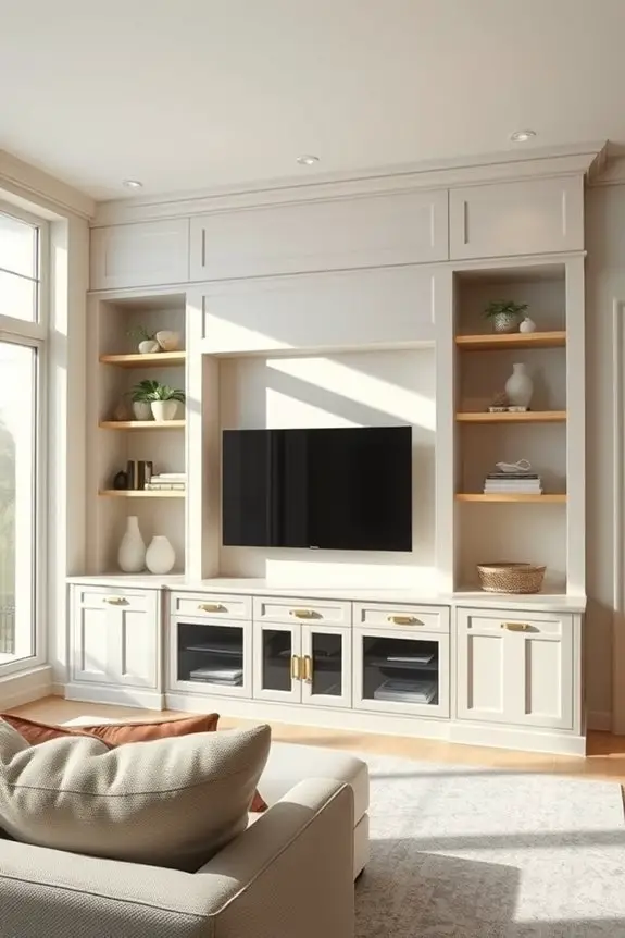 elegant organized built in cabinets