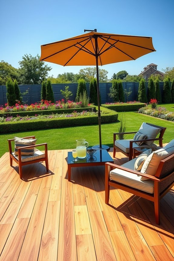 elegant outdoor relaxation space