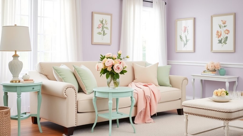 elegant pastel home decor