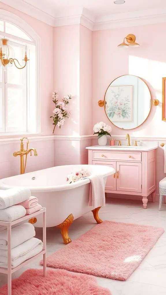 elegant pink and white