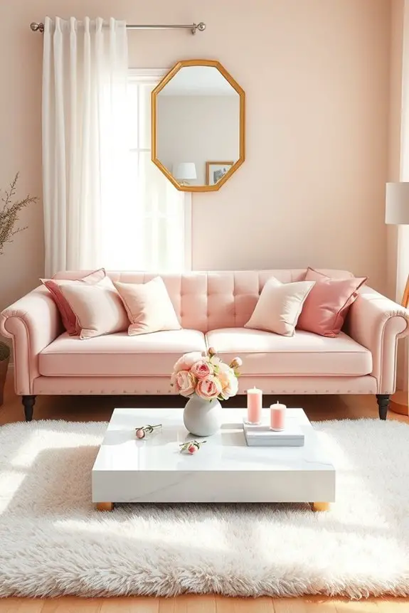 elegant pink decor accents