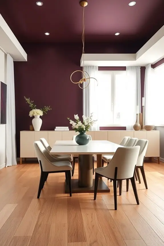 elegant plum cream decor