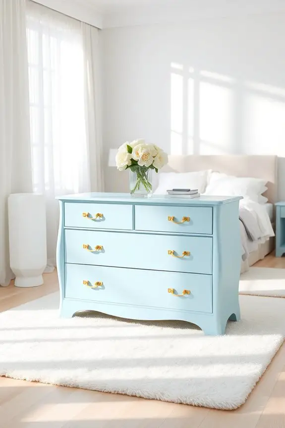 elegant powder blue storage
