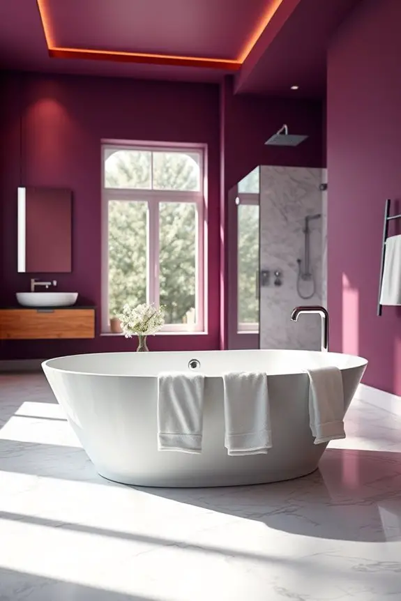 elegant rich plum bathroom