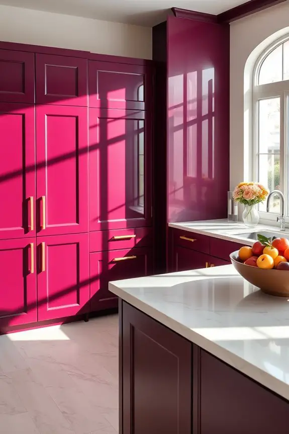 elegant rich plum cabinets