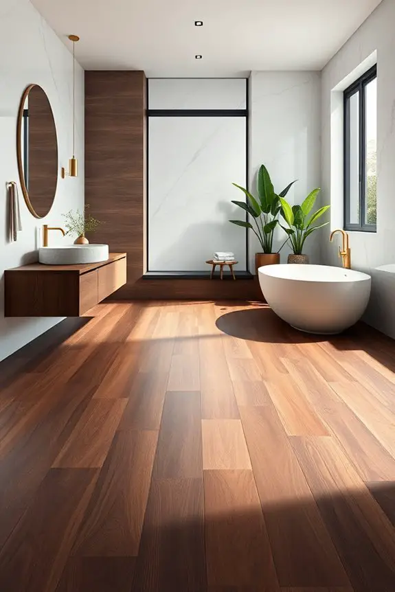 elegant rich walnut flooring
