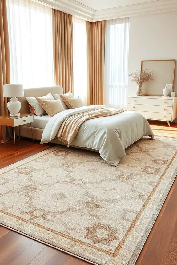elegant rugs enhance bedrooms