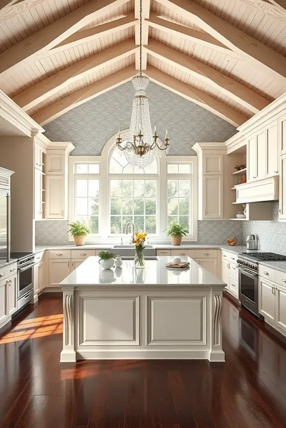 elegant rustic ceiling beams