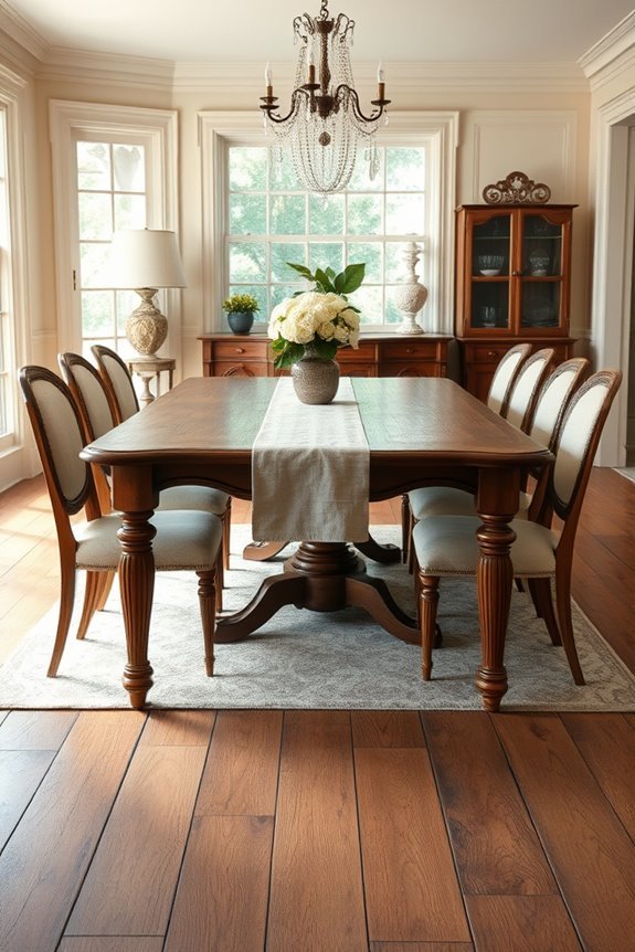 elegant rustic wooden tables