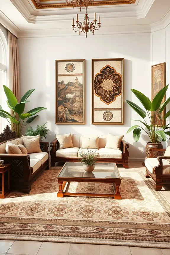elegant sanctuary with artwork