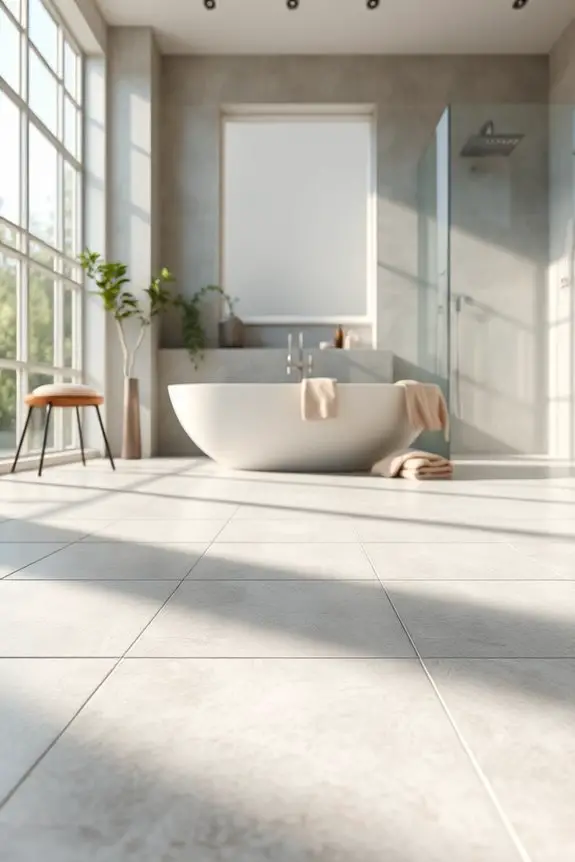 elegant soft grey tiles
