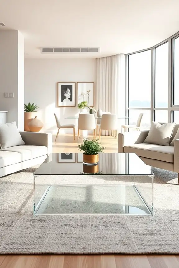 elegant space enhancing acrylic furniture