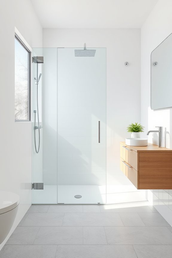 elegant space saving glass doors