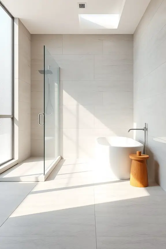 elegant spacious shower transformation