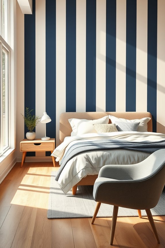 elegant striped wallpaper choices