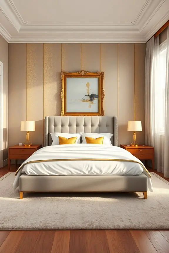 elegant subtle gold accents