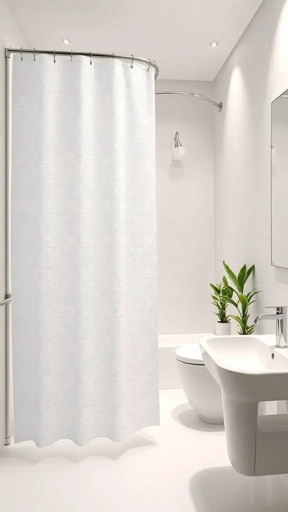 elegant textured shower curtain