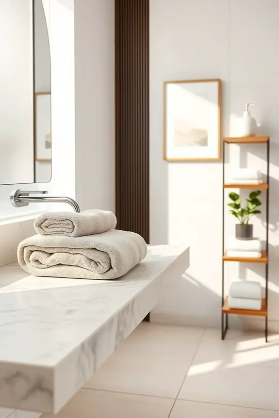 elegant towels enhance ambiance