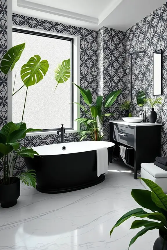elegant tropical bathroom design