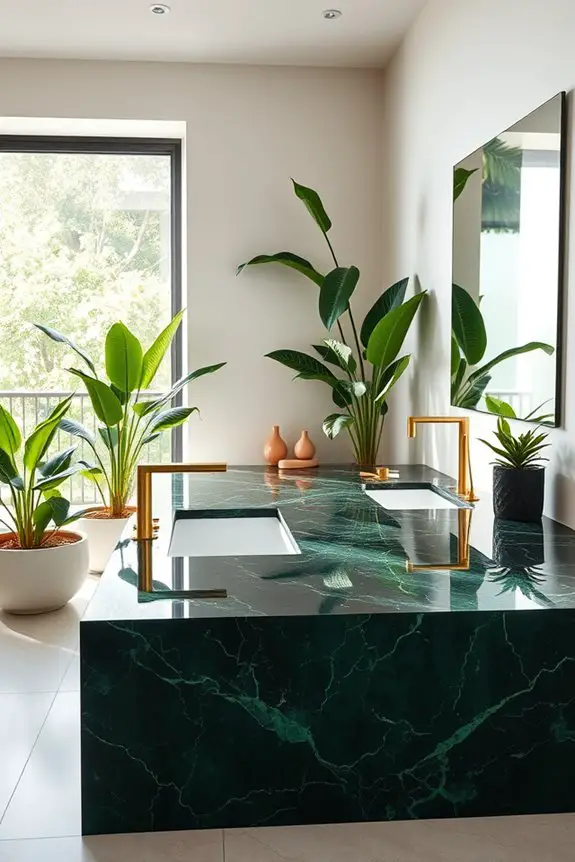 elegant tropical marble countertops