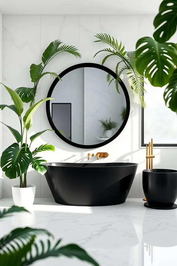 elegant tropical mirror designs