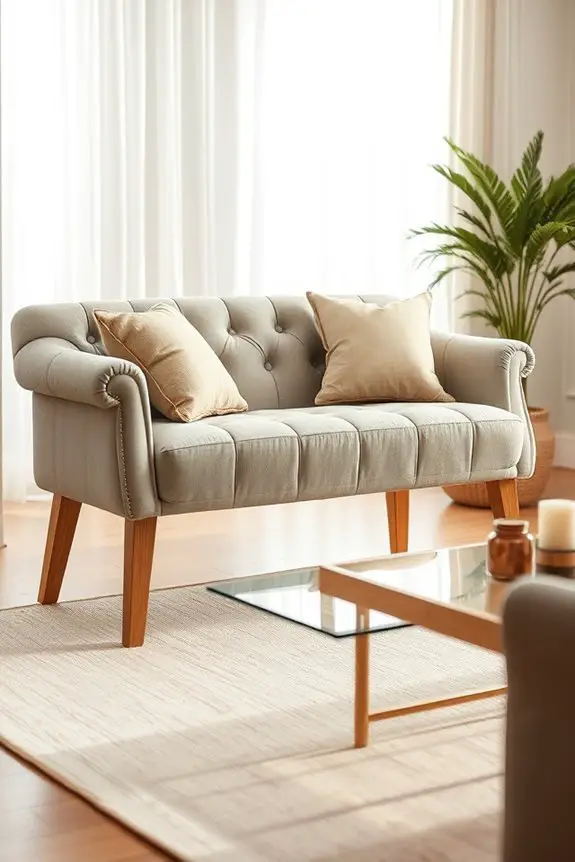 elegant tufted bench styles