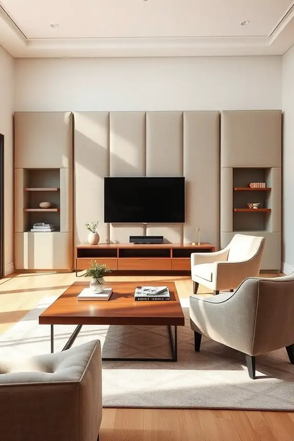 elegant upholstered tv panels