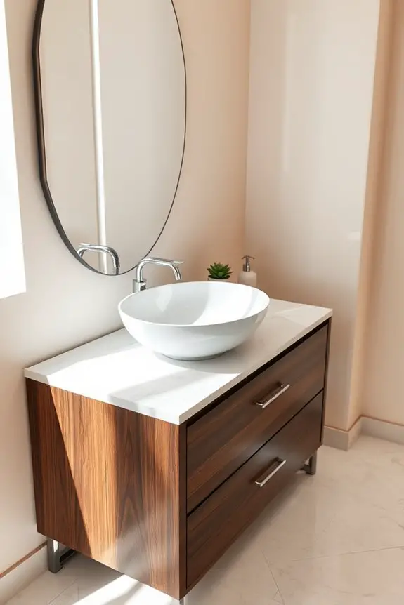 elegant vessel sink vanities