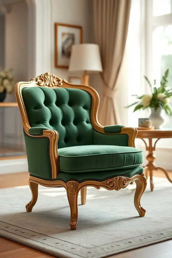 elegant vintage accent chairs