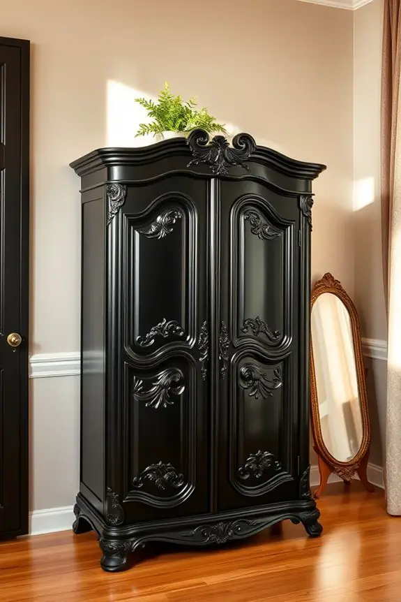 elegant vintage black armoires
