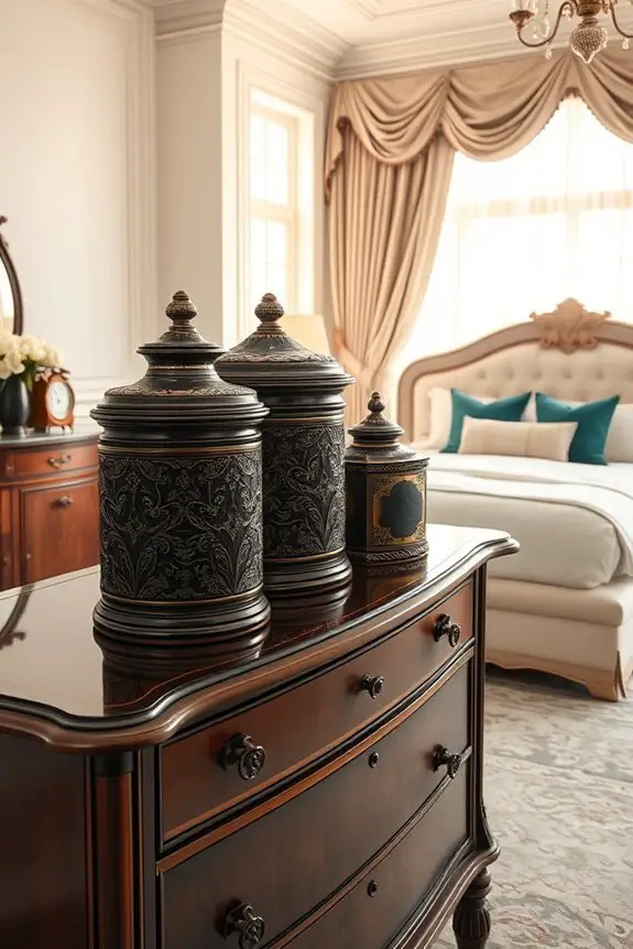 elegant vintage canister decor