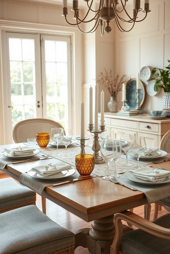 elegant vintage glassware displays
