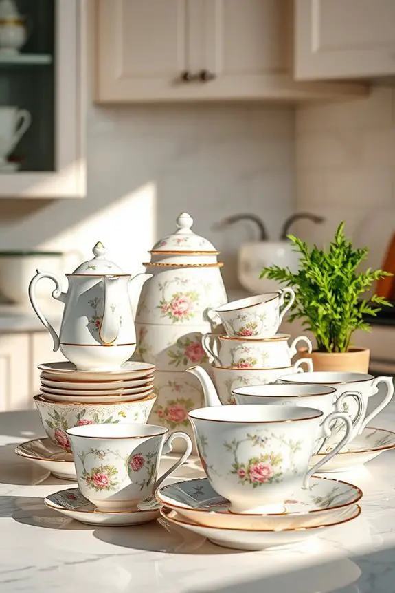 elegant vintage tea decor