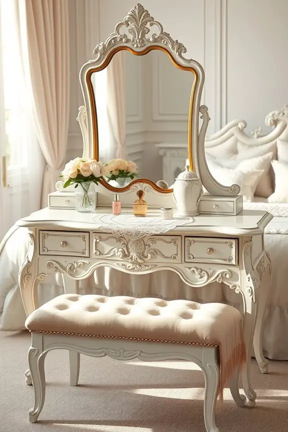 elegant vintage vanity table