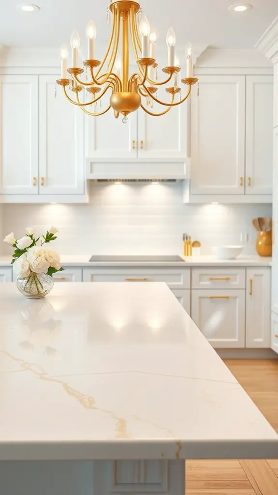 elegant white and gold