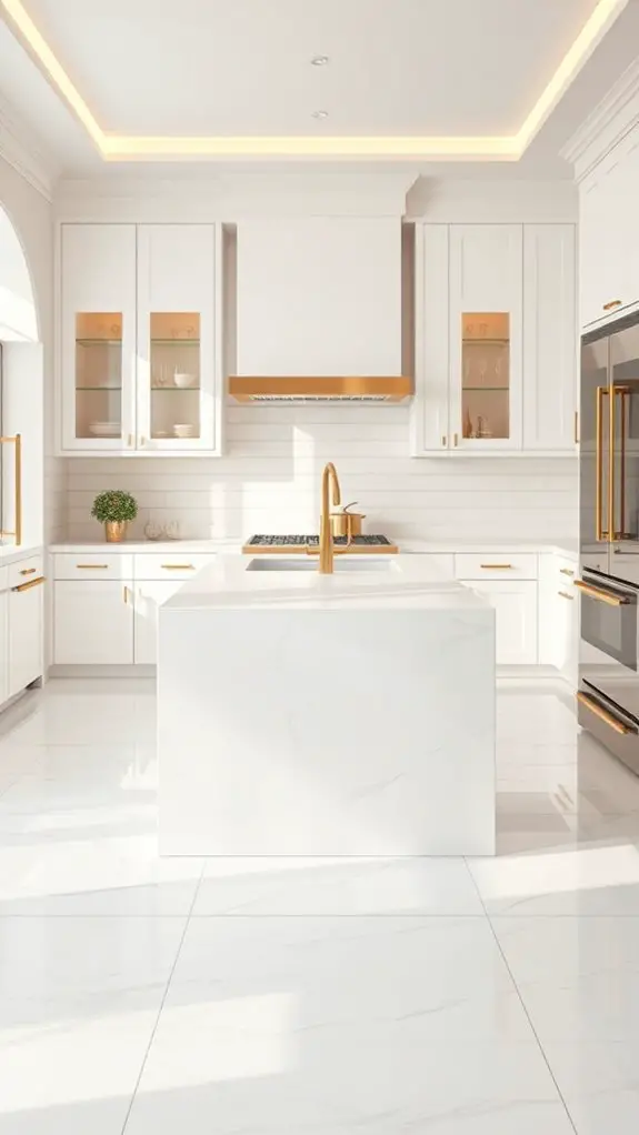 elegant white and gold