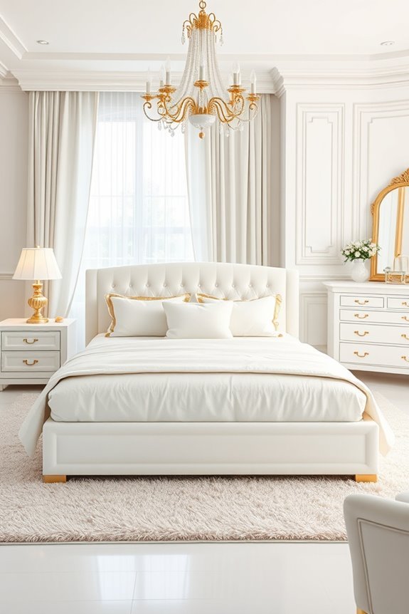 elegant white and gold