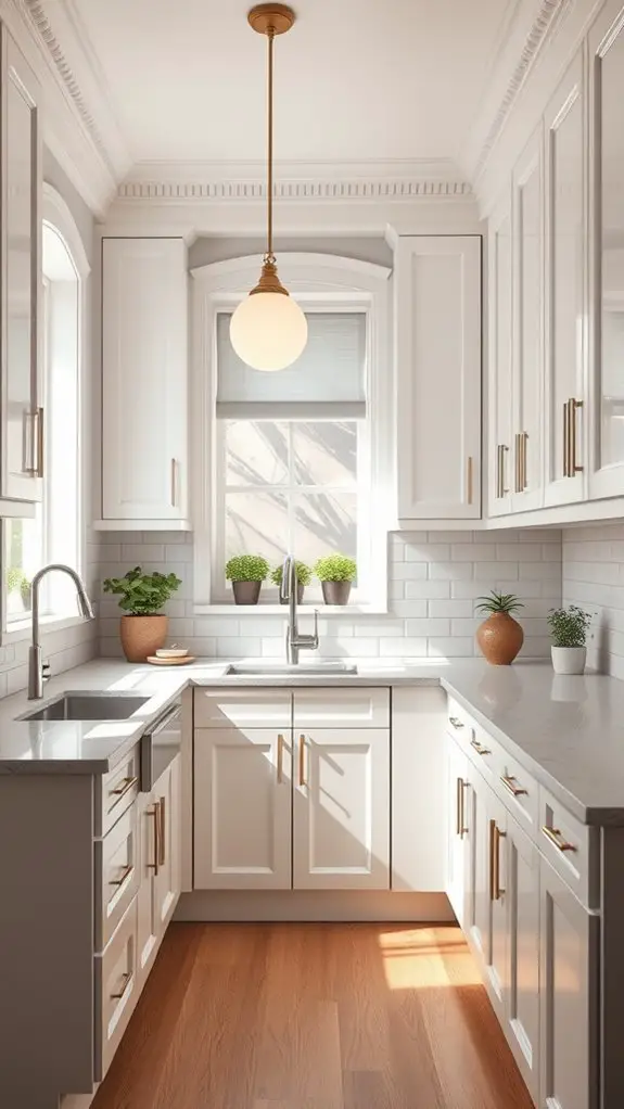 elegant white cabinet crown molding