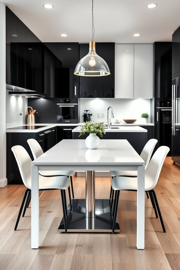 elegant white dining sets