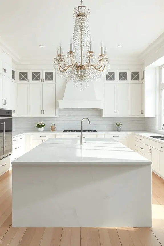 elegant white kitchen design